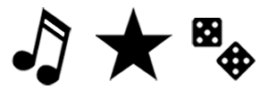 A sample user Gliph, comprised of three symbols or 'artifacts'